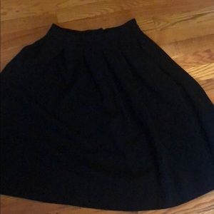 Midi length high waisted skirt